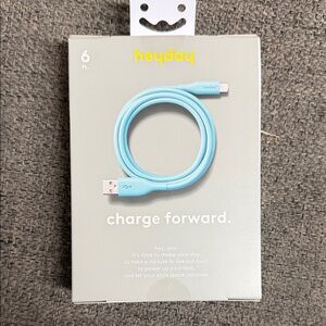 New Heyday Light Blue Charging Cable